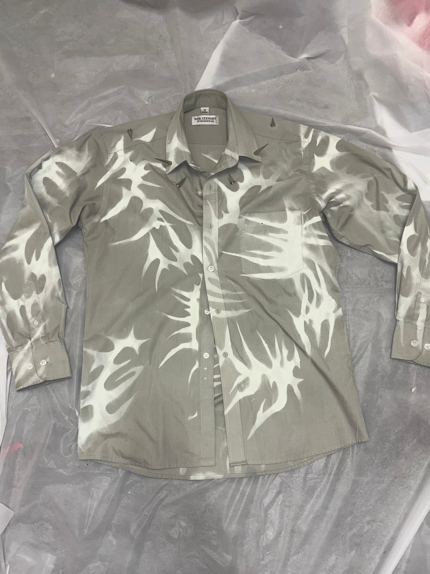 ghosty spiked button up size 14